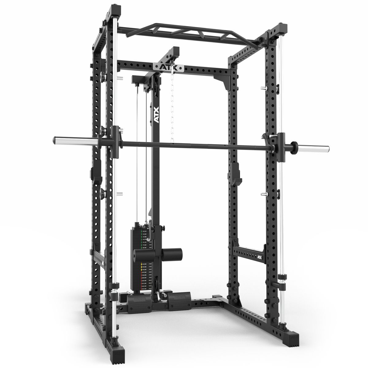 Power Rack 660 komplettsett med stabelvekter 215 cm høyde forfra
