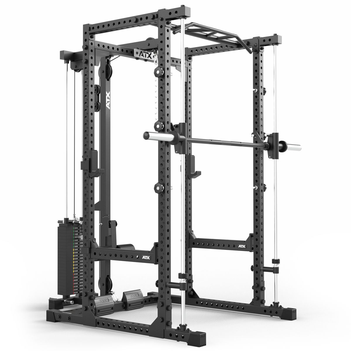 Power Rack 660 komplettsett med stabelvekter 215 cm høyde detalj av ramme