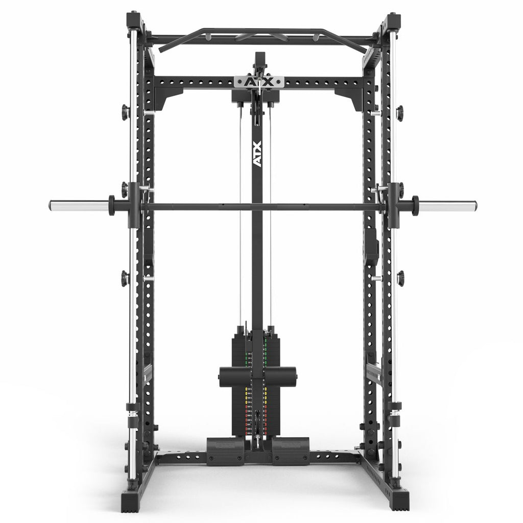 Power Rack 660 komplettsett med stabelvekter 215 cm høyde nærbilde av stabelvekter