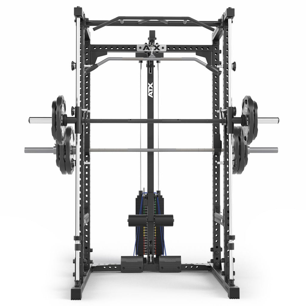 Power Rack 660 komplettsett med stabelvekter 215 cm høyde sidevisning
