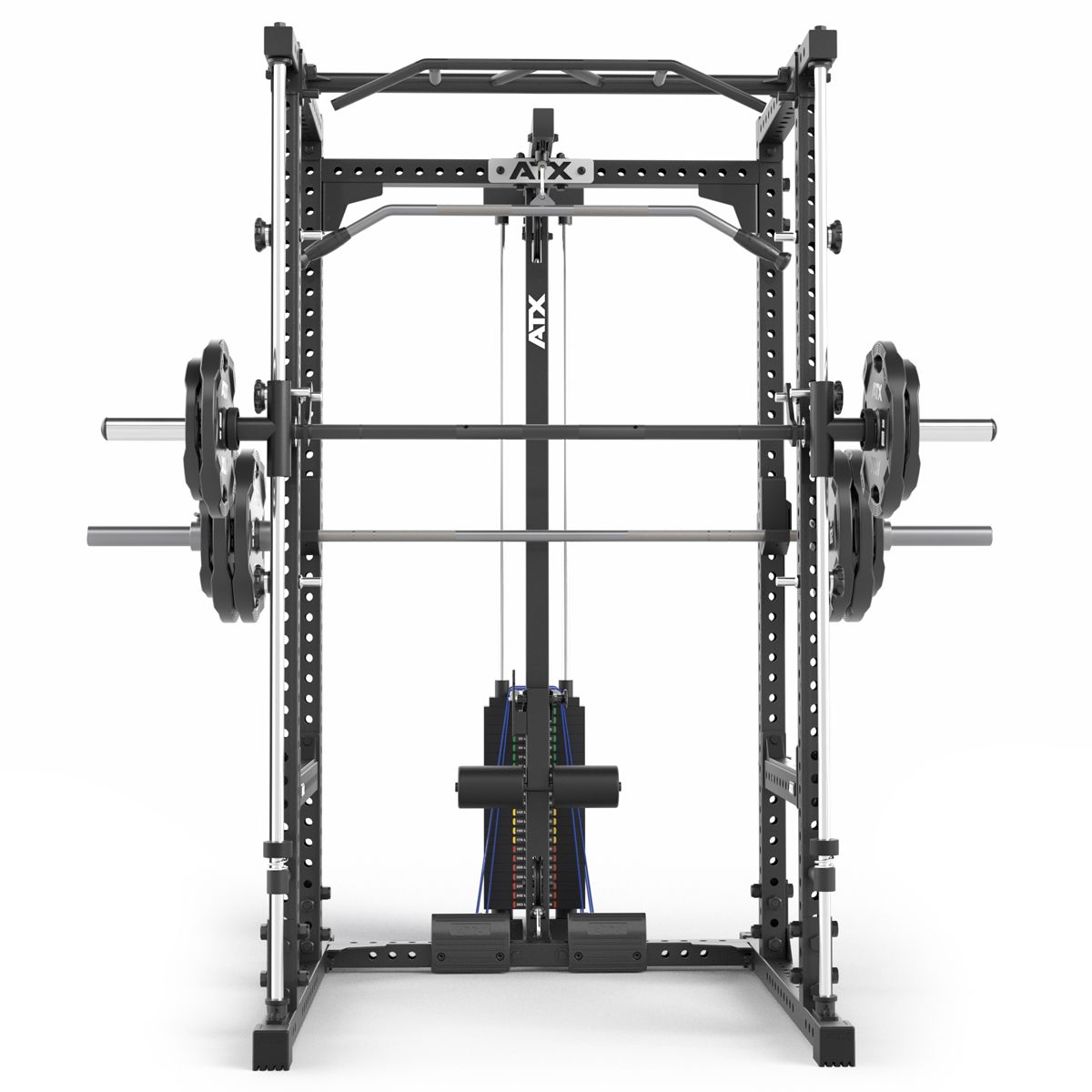 Power Rack 660 komplettsett med stabelvekter 215 cm høyde sidevisning
