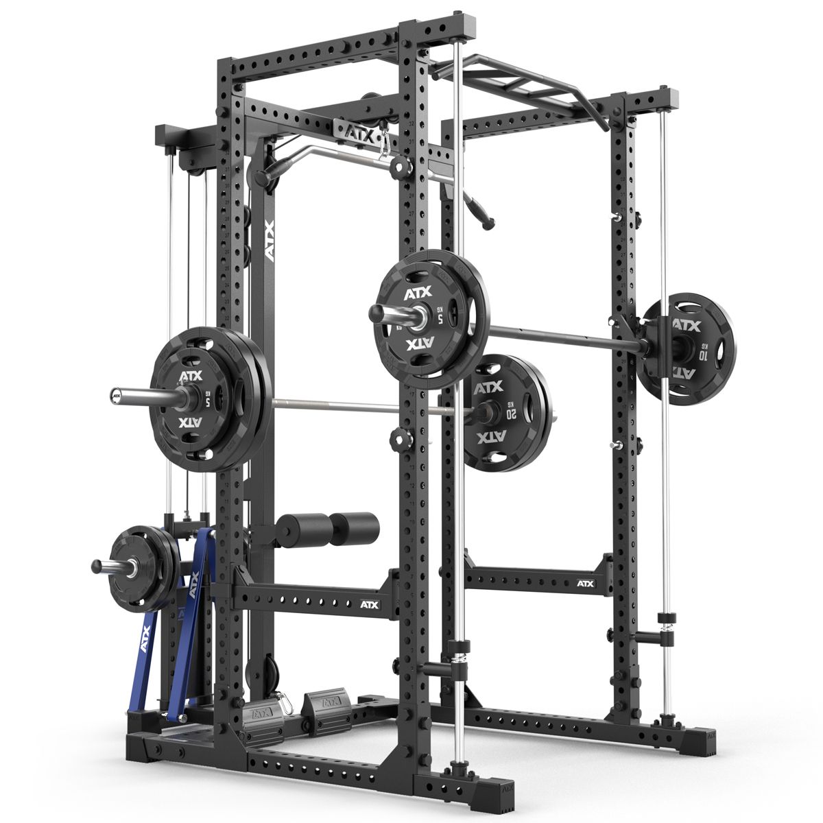 Power Rack 660 komplettsett med vektskiver 215 cm høyde detalj av j-hooks