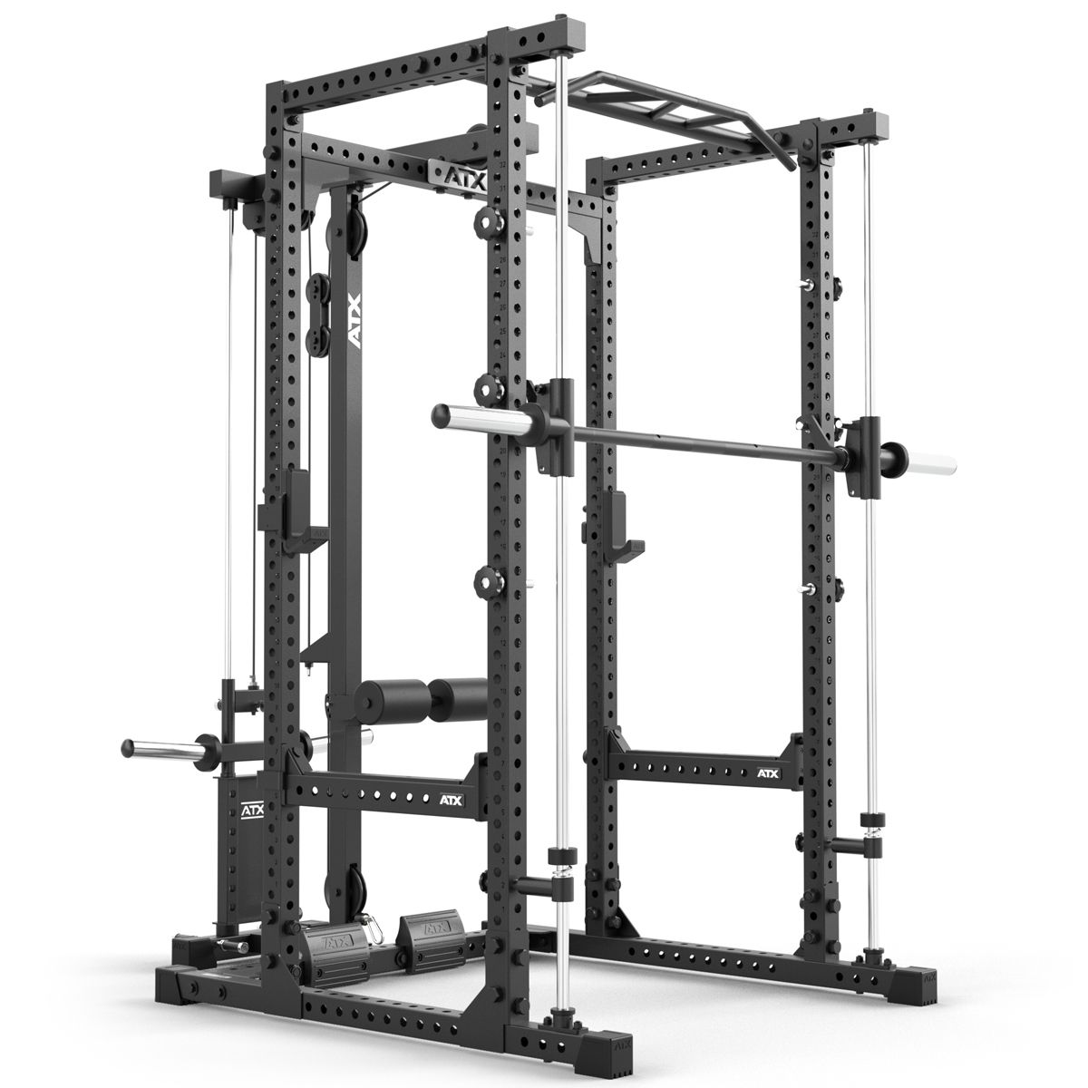Power Rack 660 komplettsett med vektskiver 215 cm høyde montert med vektskiver