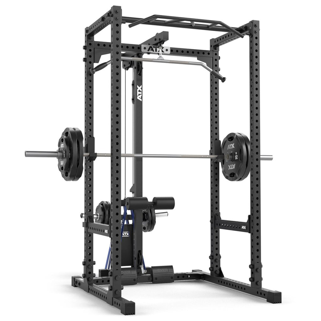 Power Rack 660 med Lat Pulldown vektskiver 215 cm høyde forfra