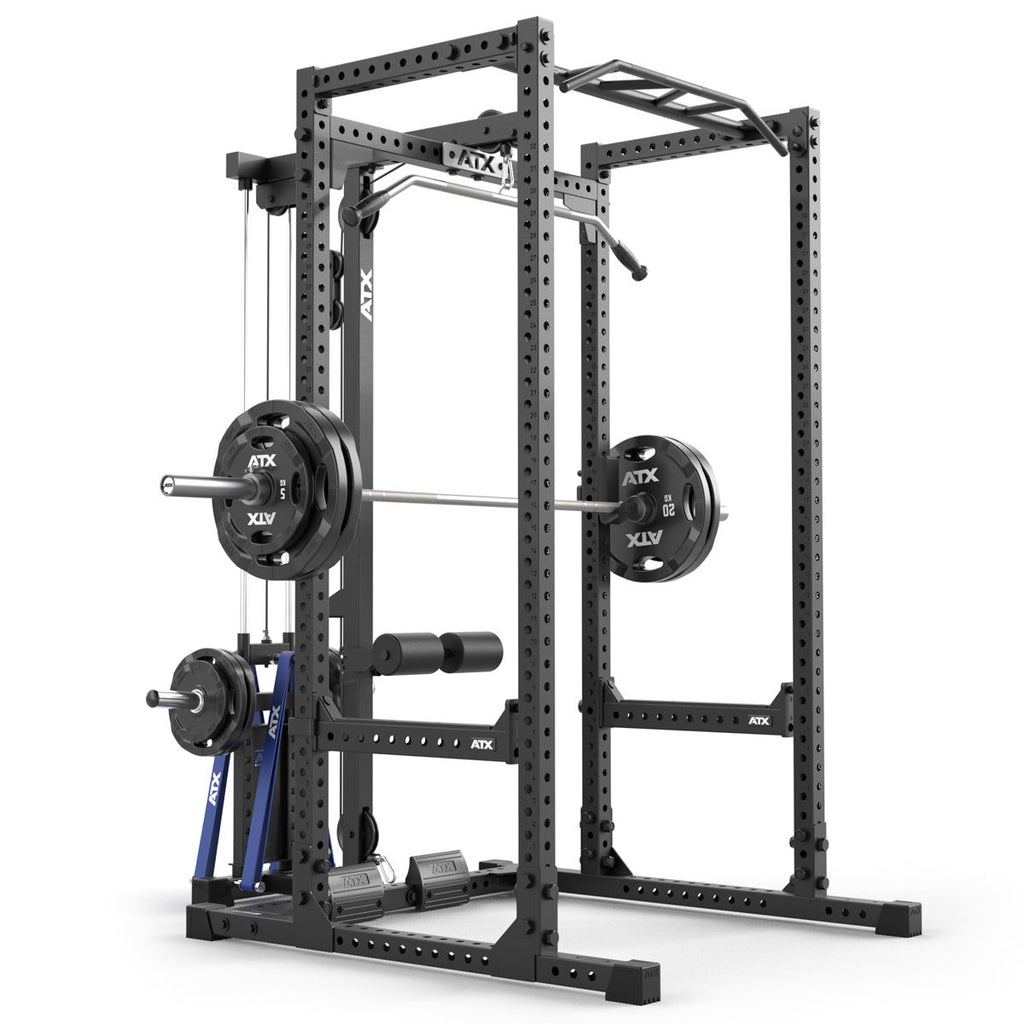Power Rack 660 med Lat Pulldown vektskiver 215 cm høyde detalj av ramme