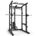 Power Rack 780 2.0 med lat pulldown vektstabel og Smith Machine forfra