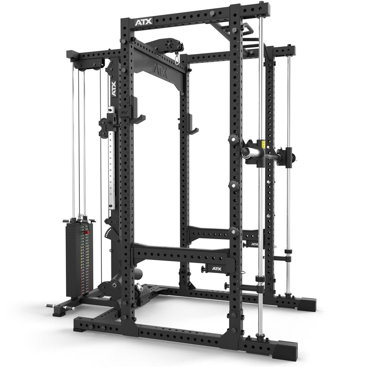 J-Hooks og Flip-Down Spotter på Power Rack 780 2.0