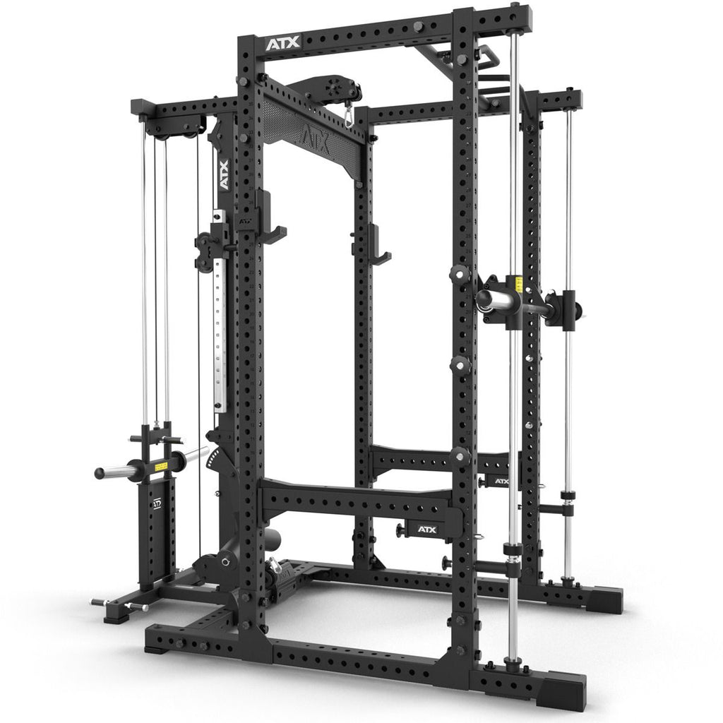 Sideprofil av Power Rack 780 2.0 komplettsystem med lat pulldown