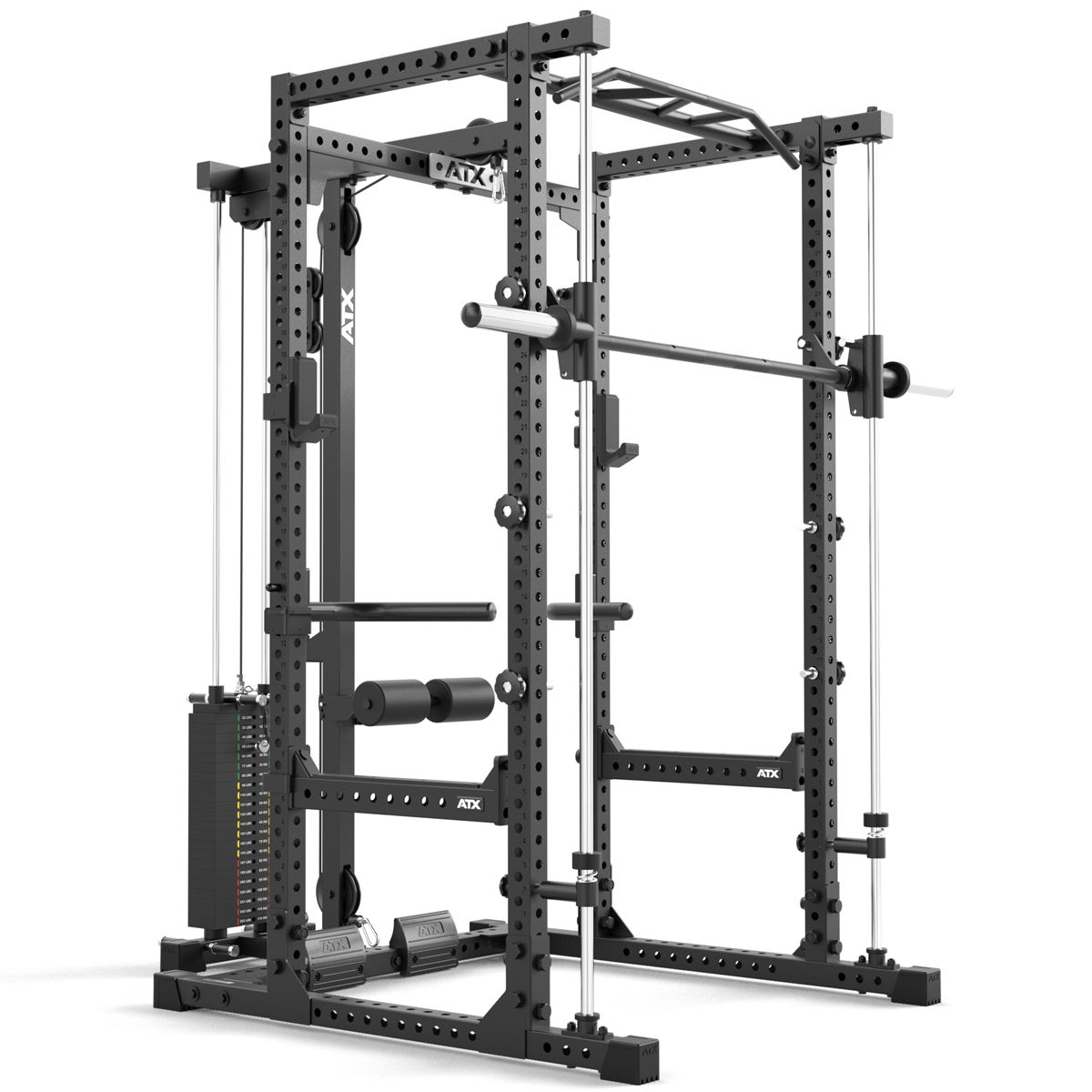 Detalj av Power Rack komplettstasjon 640/660 med vektstabel 60x60 mm