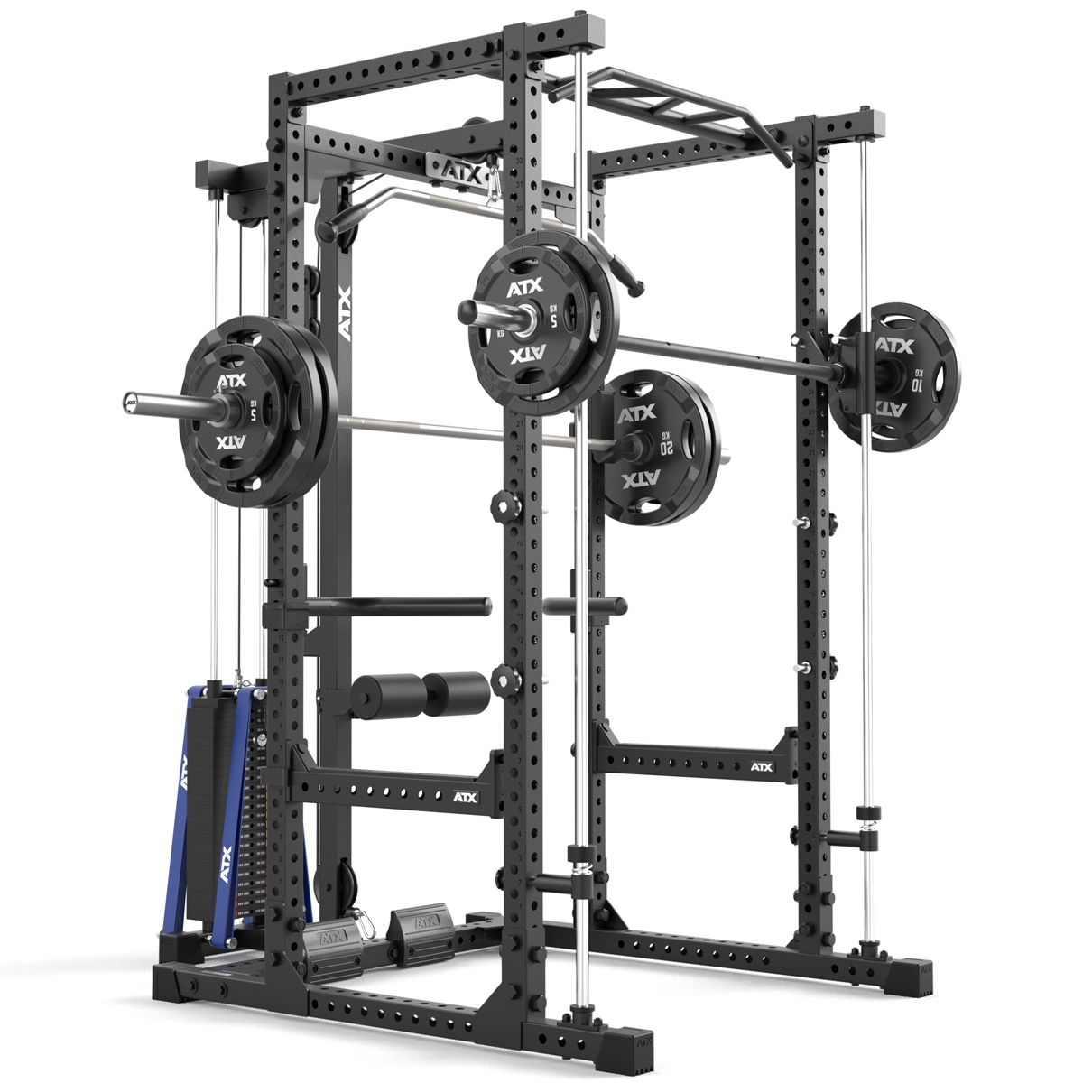 Montert Power Rack komplettstasjon 640/660 med vektstabel 60x60 mm