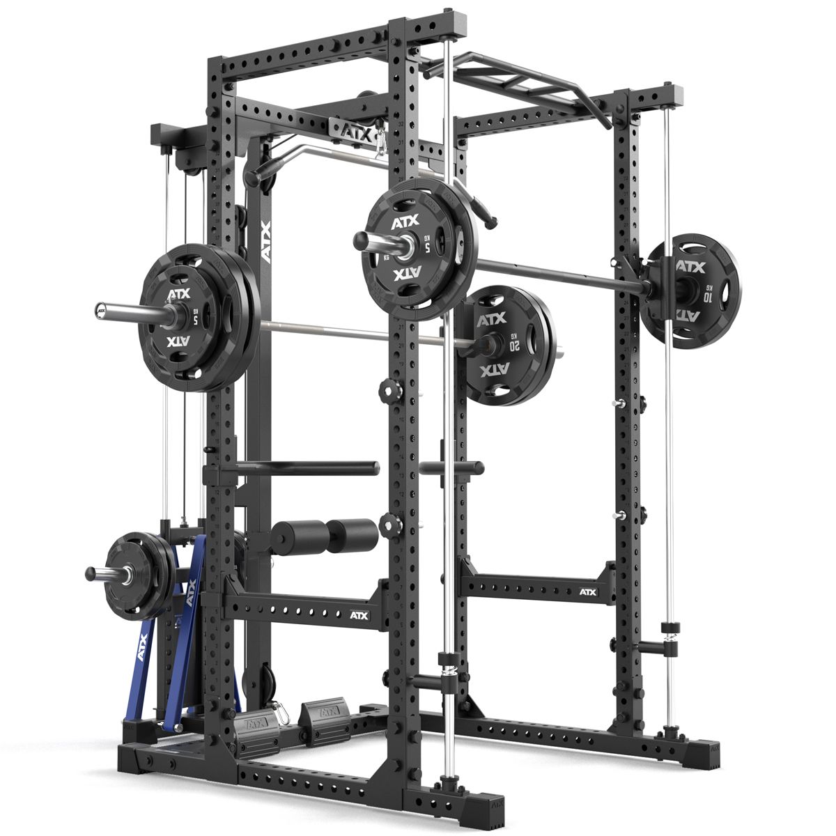 Power Rack komplettstasjon 640/660 Plate Load 60x60 mm ramme montert i treningsrom