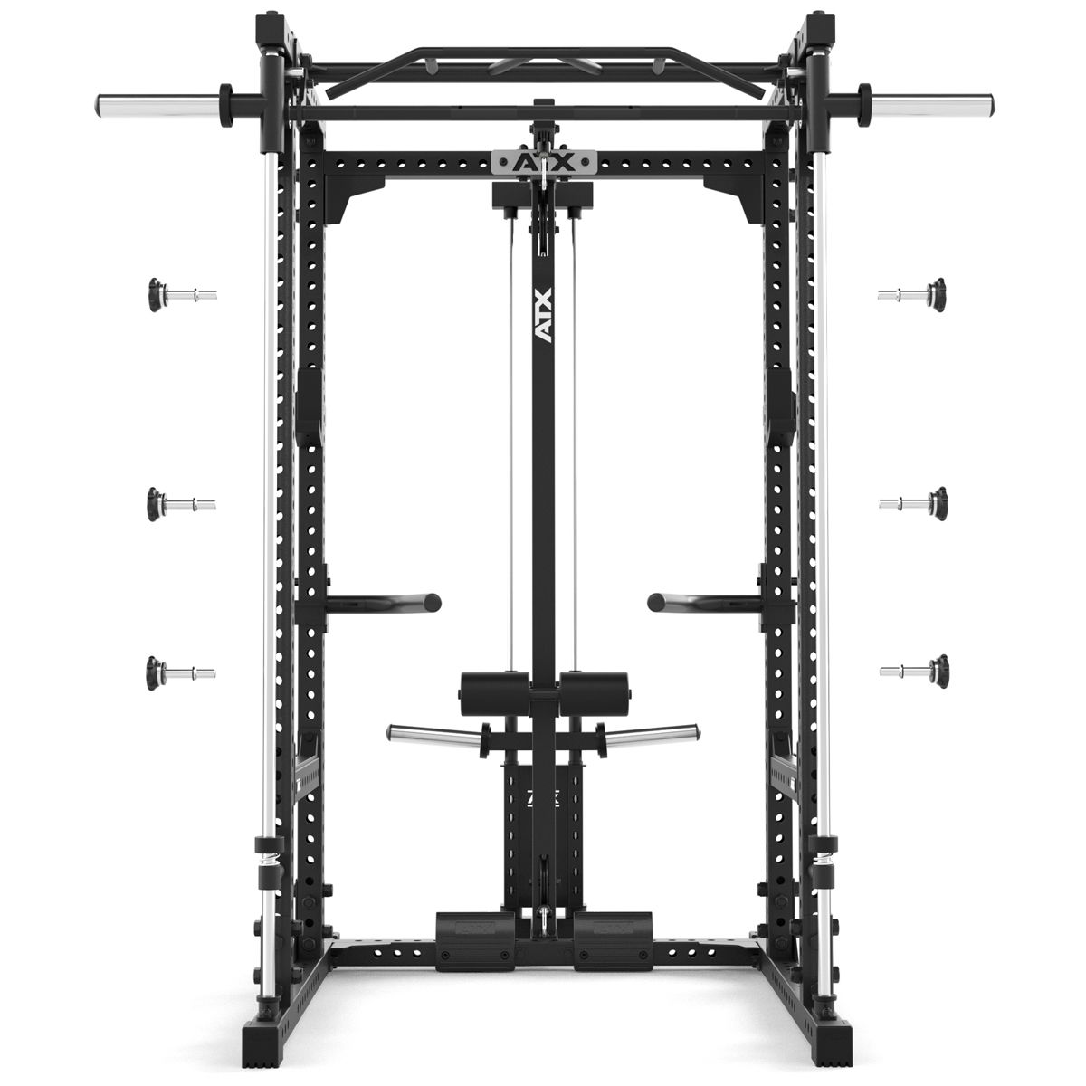 Power Rack komplettstasjon 640/660 Plate Load 60x60 mm ramme med pull-up stang