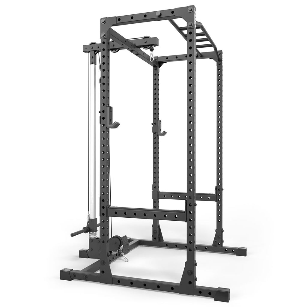 Detaljbilde av lat pulldown plate load på Power Rack PRX-510