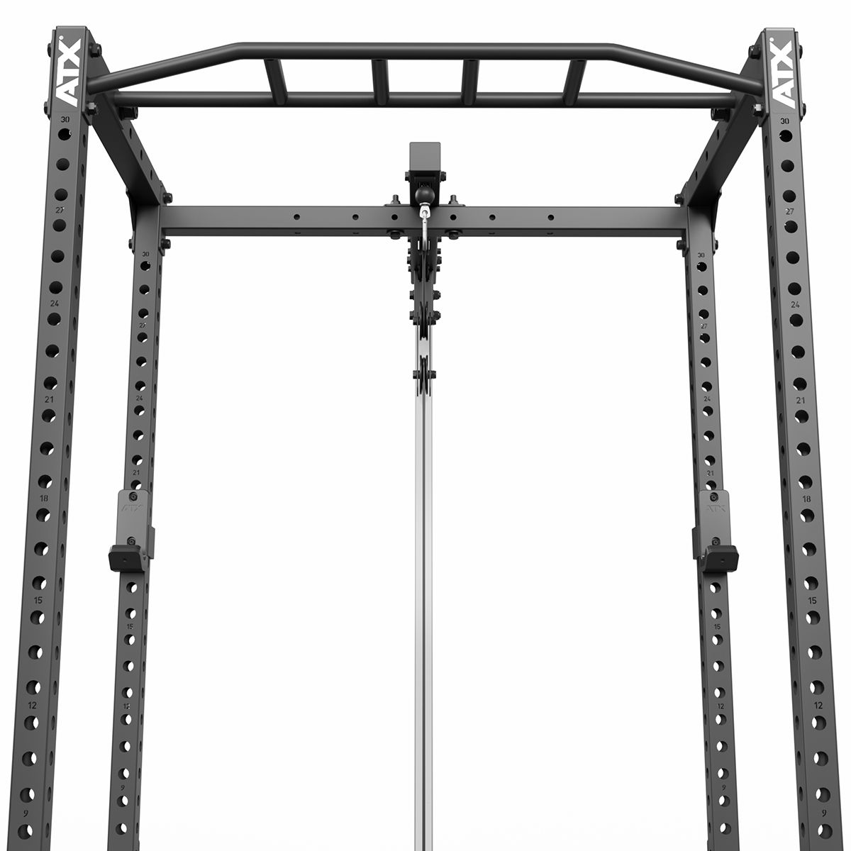 Sidevisning av Power Rack PRX-510 med lat pulldown