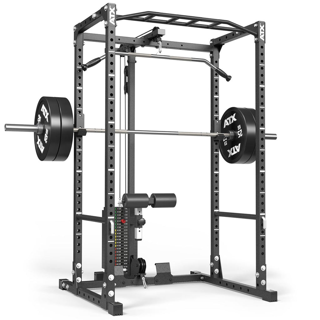Power Rack PRX-510-XS med lat pulldown bakside