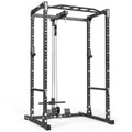 Power Rack PRX-510-XS forfra med lat pulldown stasjon