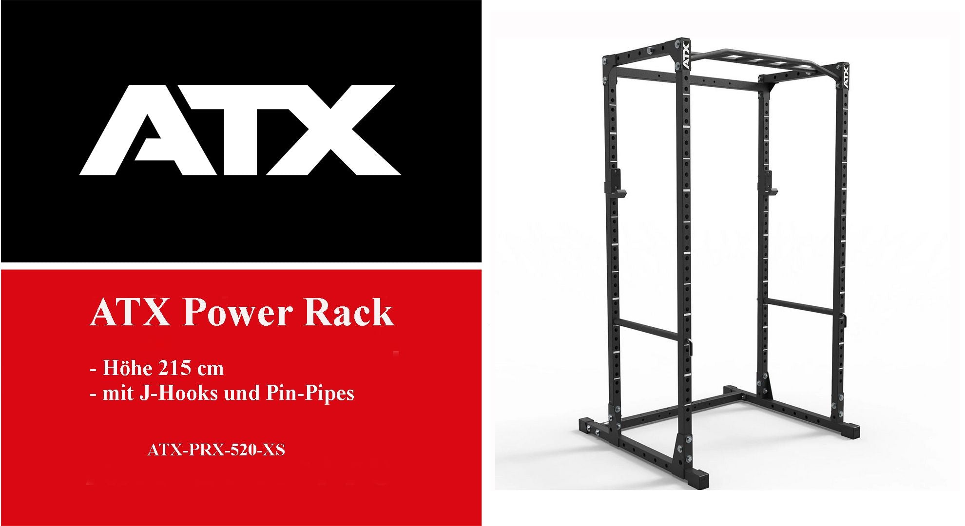 Detalj av J-Hooks på Power Rack PRX-520-XS 215 cm