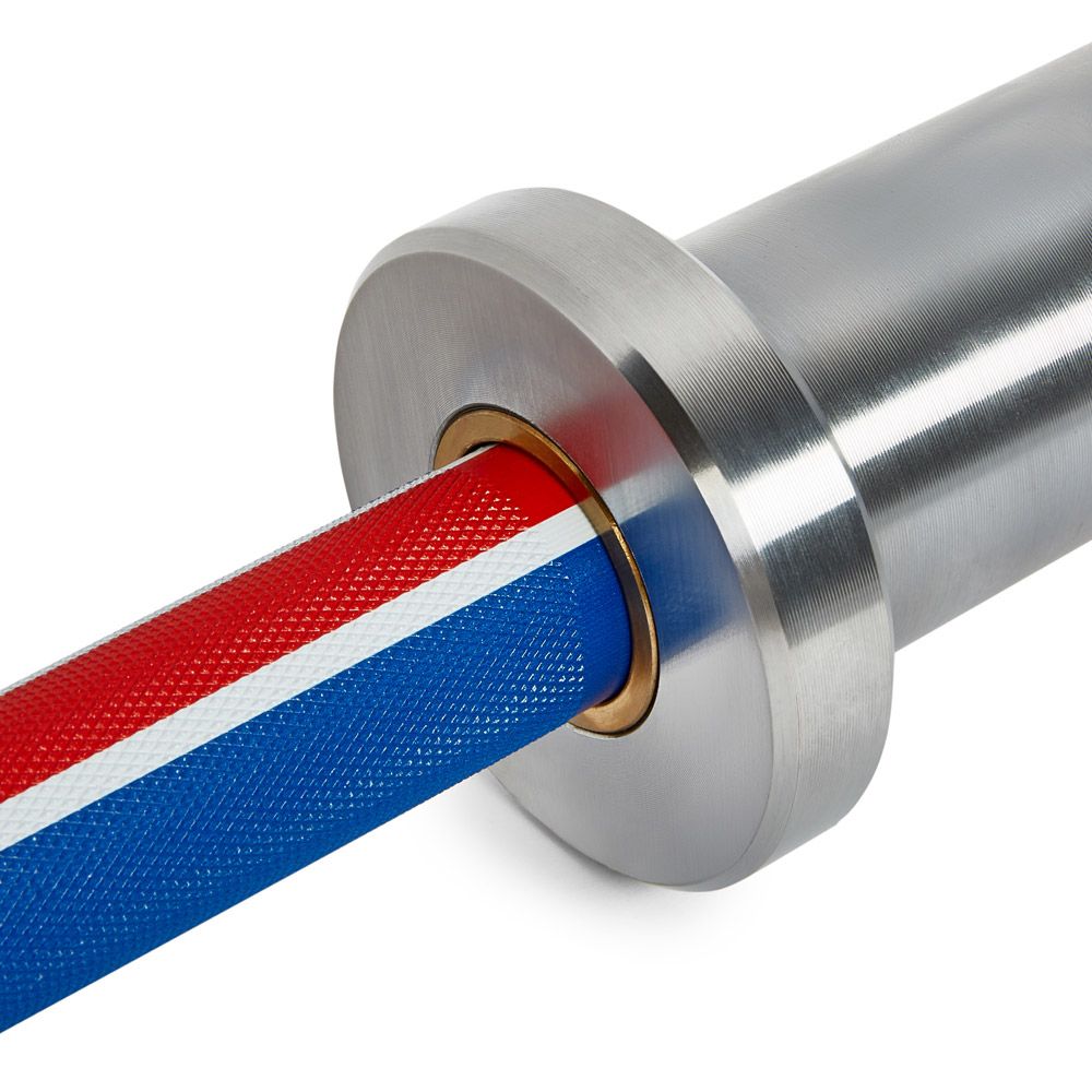Powerlifting Bar 2K Coating 20 kg IPF-merking 29 mm detalj av grep