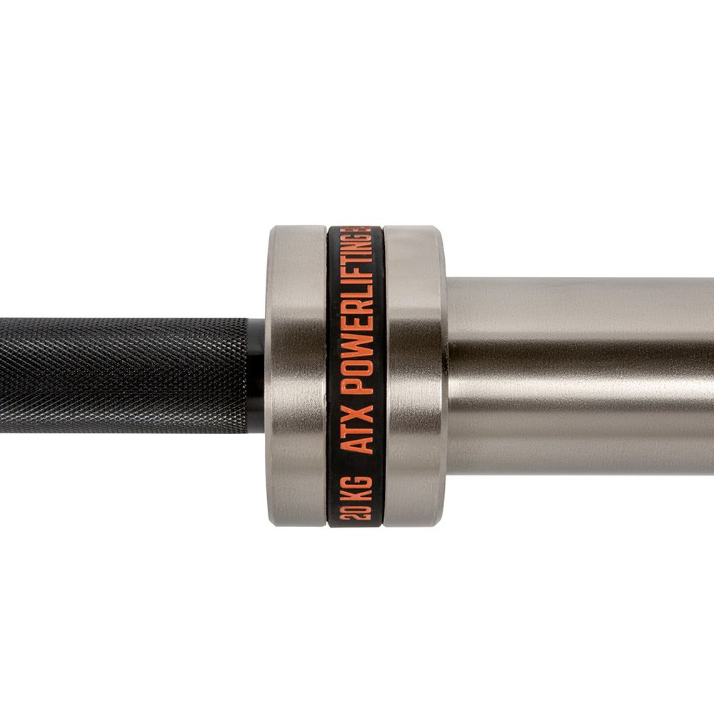 Powerlifting Training Bar 20 kg IPF-merking 29 mm grep montert på stativ
