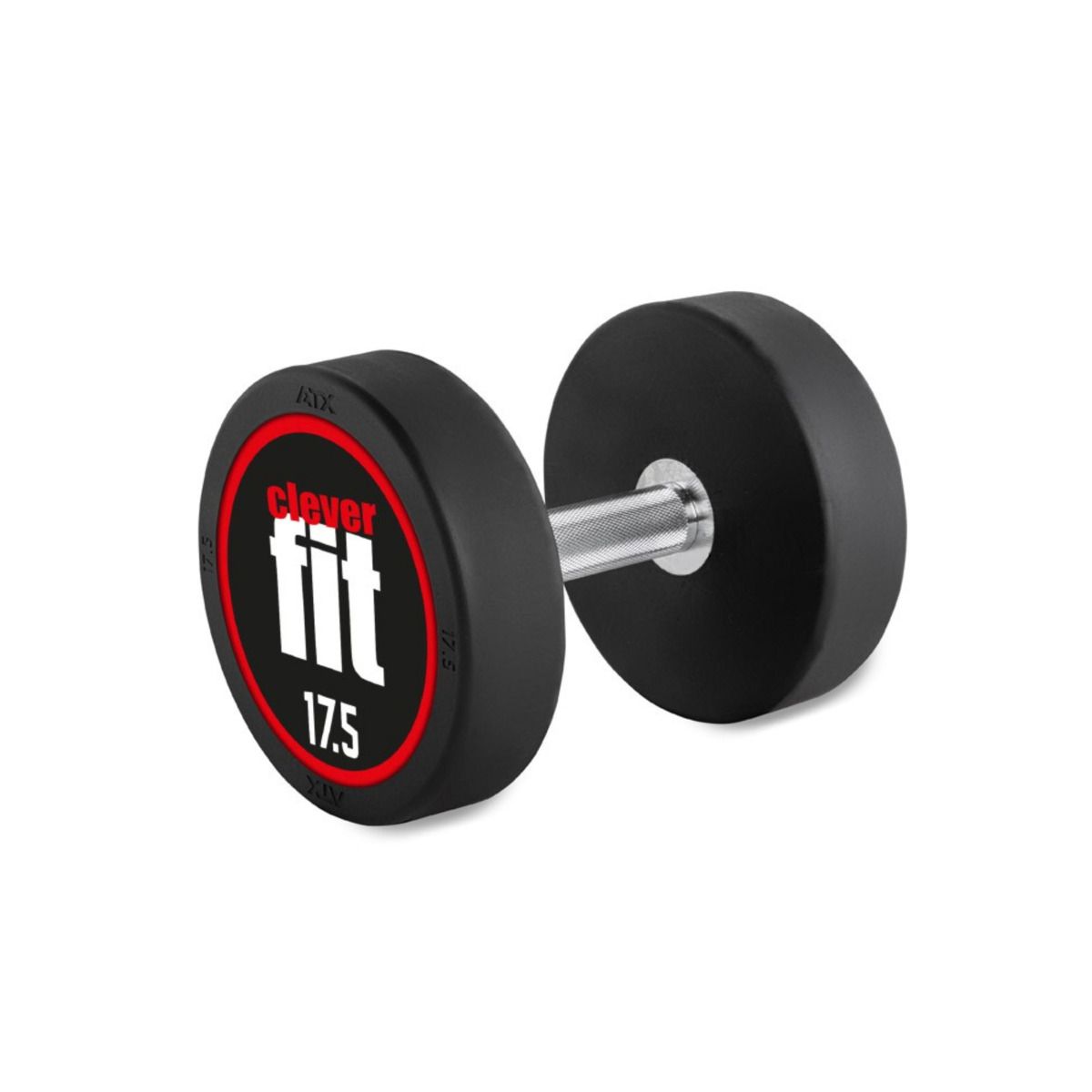 PRO-Style rubber dumbbell med eget logo 2,5–60 kg detalj av grep