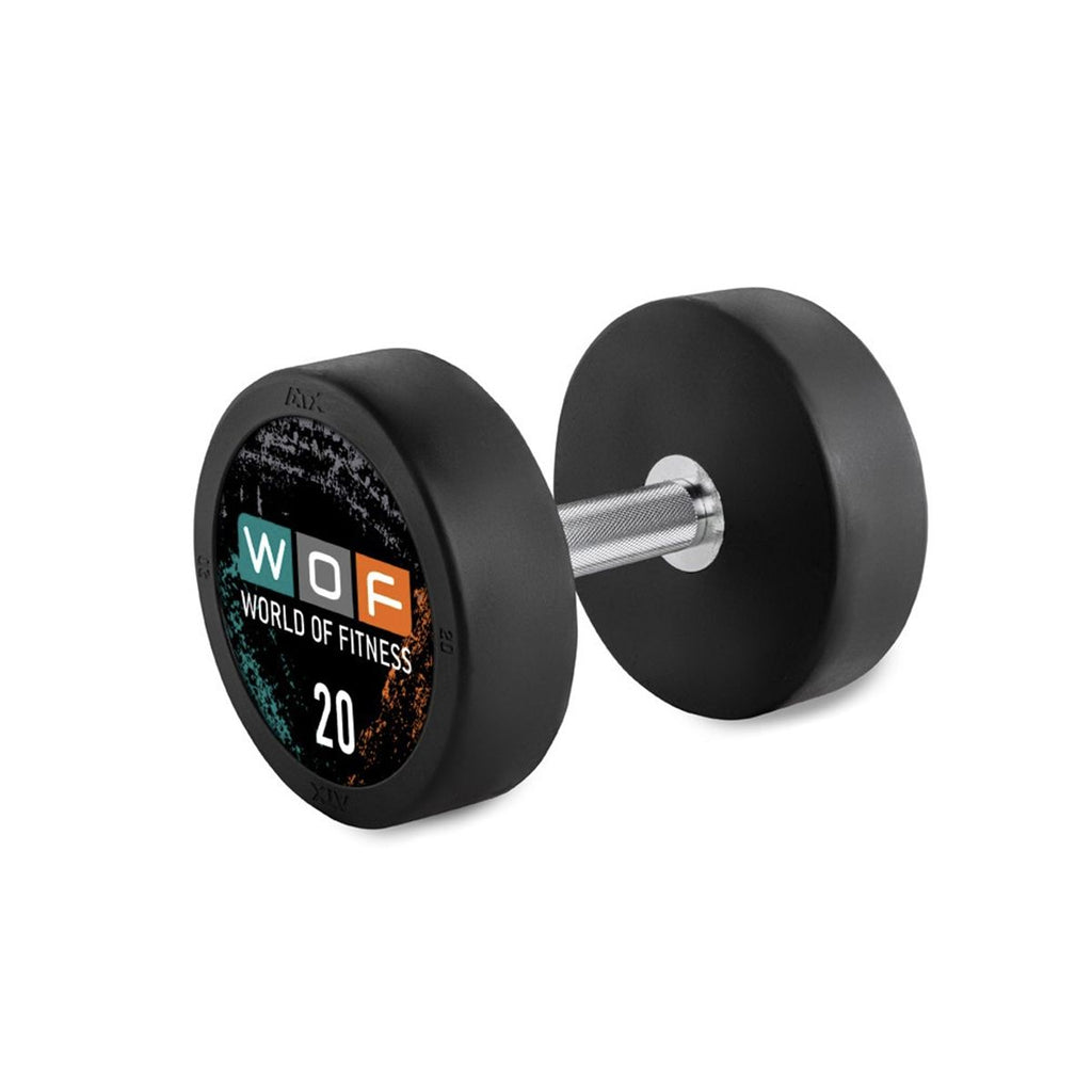 PRO-Style rubber dumbbell med eget logo 2,5–60 kg vektmarkering