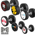 PRO-Style rubber dumbbell sett 5–30 kg forfra