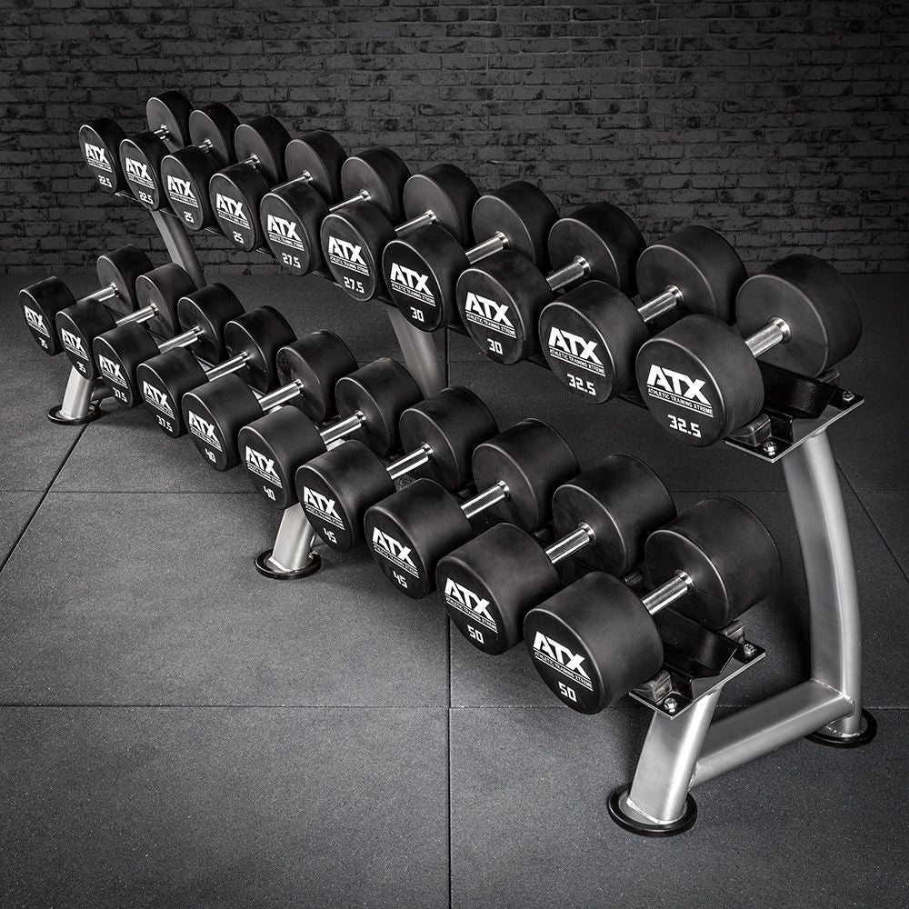 Urethan dumbbell 35 kg kompakt helstål med uretanbelegg - ATX®
