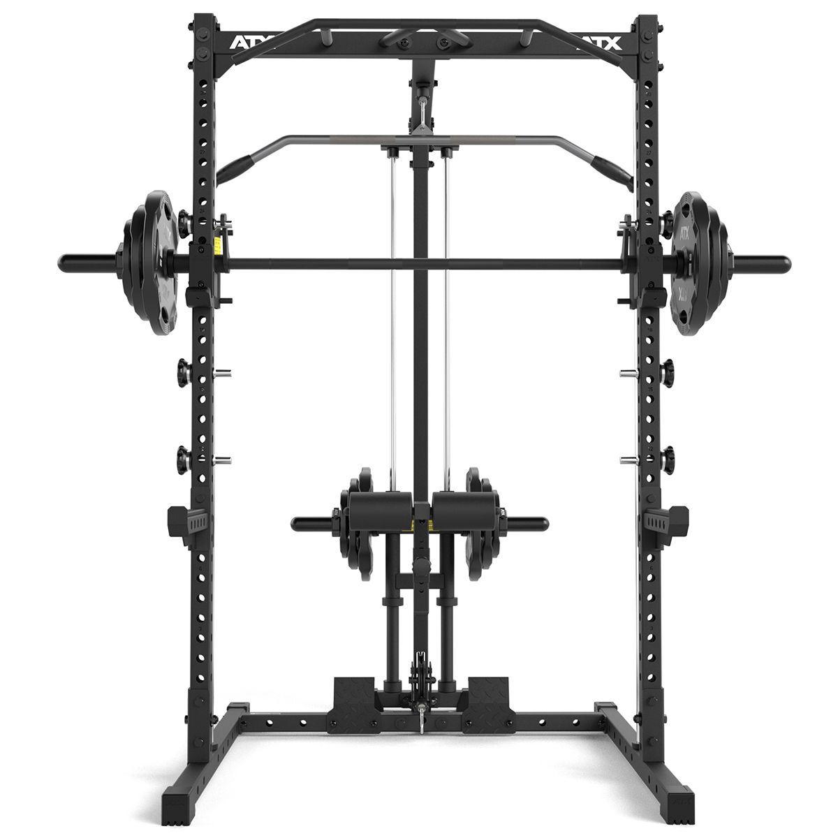 Pulverbeschichtet svart frame detalj Half Rack komplettsett 510