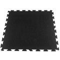 Pusleplate gulvbelegg svart 970 x 970 x 8 mm gummi forside