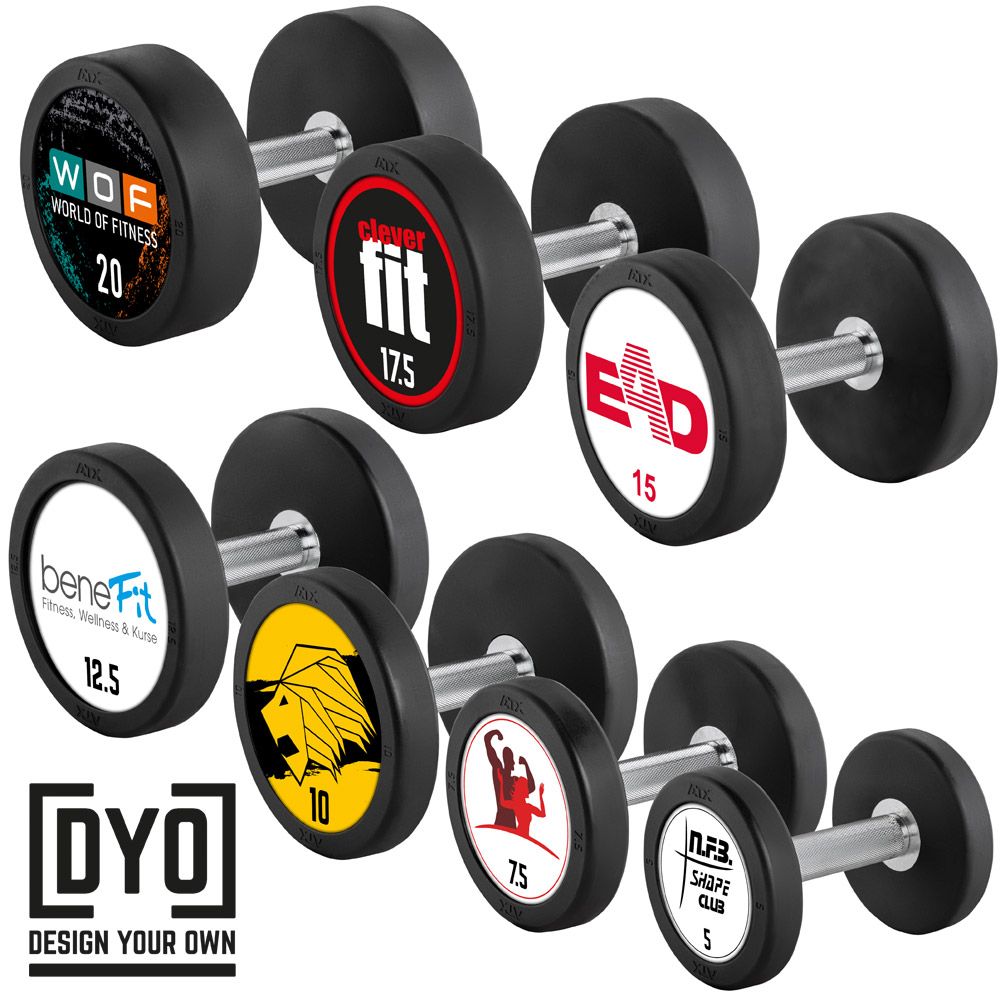Vektskiver gummi-grip 50 mm med egen logo - Olympic