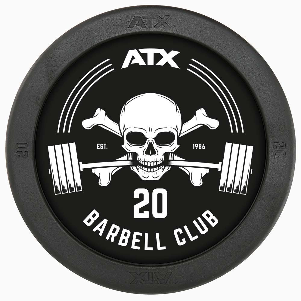 Rubber Dumbbell Barbell Club logo 37,5 kg gummibelagt - ATX