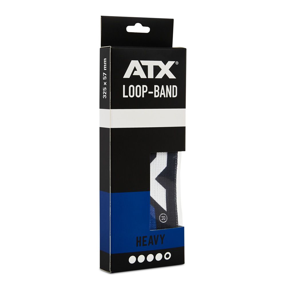 Resistance band loop HEAVY latex 22 kg motstand blå forfra
