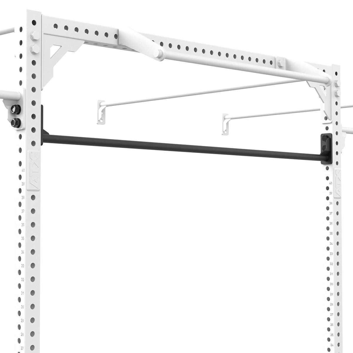 Svart seidenmatt strukturlakk på Rig integrerte Pull-Up Bars 1080/1780 mm EN 20957