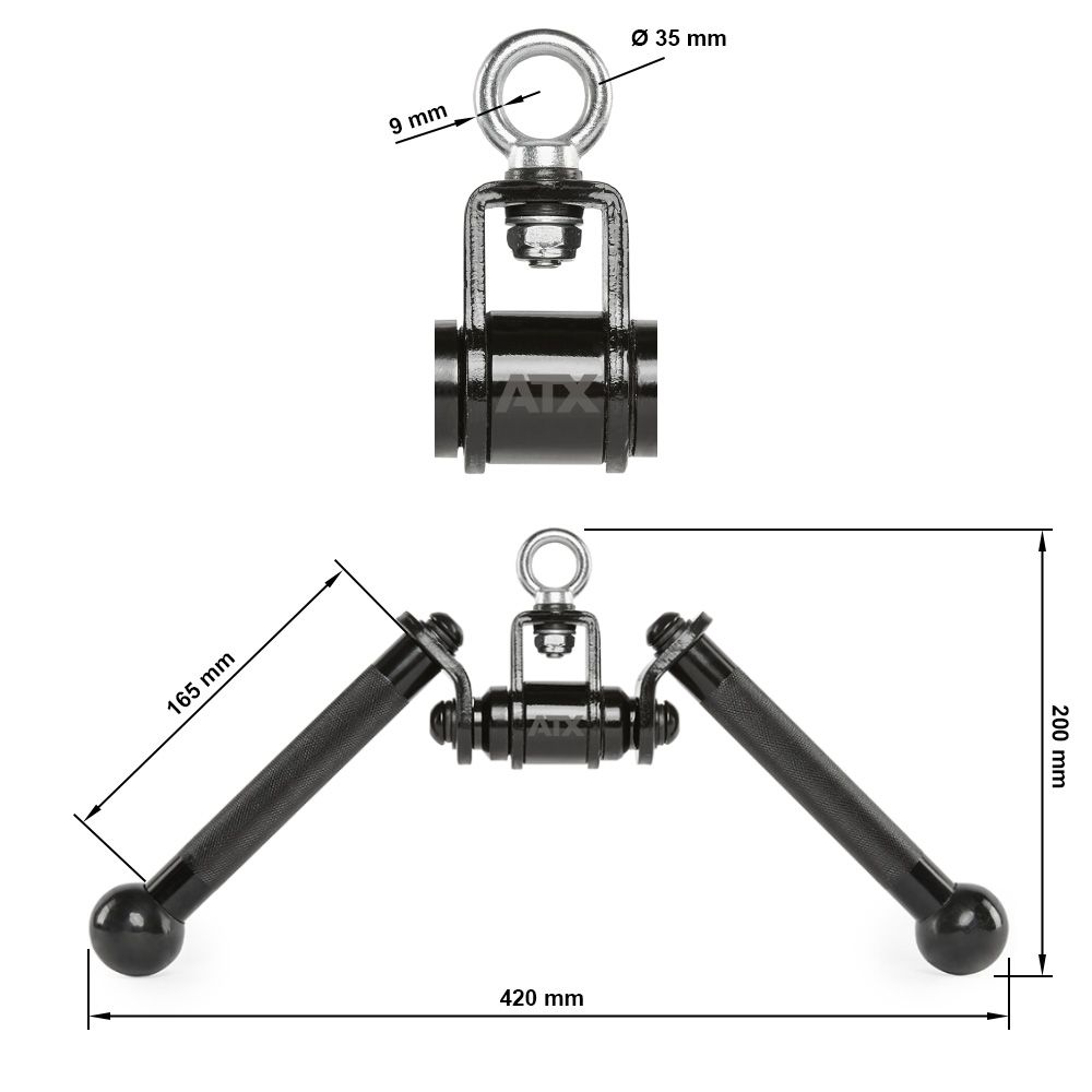 Roterende V-bar stål 420 mm greplengde 2,5 kg nærbilde
