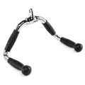 Row-håndtak bredt med ergonomiske gummigrep forkrommet forfra