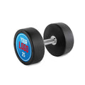 Rubber Dumbbell gummibelagt 25 kg kromgrep 32 mm forfra
