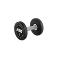 Rubber dumbbell gummibelagt 5 kg kromgrep 32 mm forfra