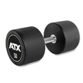 Rubber Dumbbell gummibelagt 50 kg med ATX-logo forfra