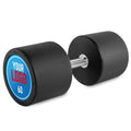 Rubber dumbbell gummibelagt 60 kg kromgrep 32 mm forfra