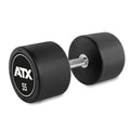 Rubber Dumbbell gummibelagt 55 kg med ATX-logo forfra