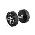 Rubber Dumbbell Barbell Club Logo 20 kg gummibelagt stål forfra