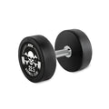 Rubber Dumbbell Barbell Club Logo 22,5 kg gummibelagt stål forfra