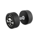Rubber Dumbbell Barbell Club Logo 30 kg gummibelagt stål forfra