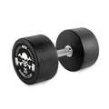Rubber Dumbbell Barbell Club Logo 35 kg gummibelagt forfra