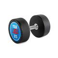 Rubber Dumbbell gummibelagt 27,5 kg kromgrep 32 mm forfra