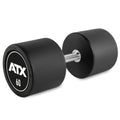 Rubber Dumbbell gummibelagt 60 kg med ATX-logo forfra