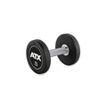 Rubber dumbbell gummibelagt 7,5 kg kromgrep 32 mm forfra