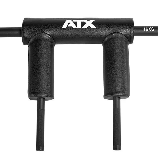 Safety squat bar 50 mm, 220 cm, 16 kg med vektskiver