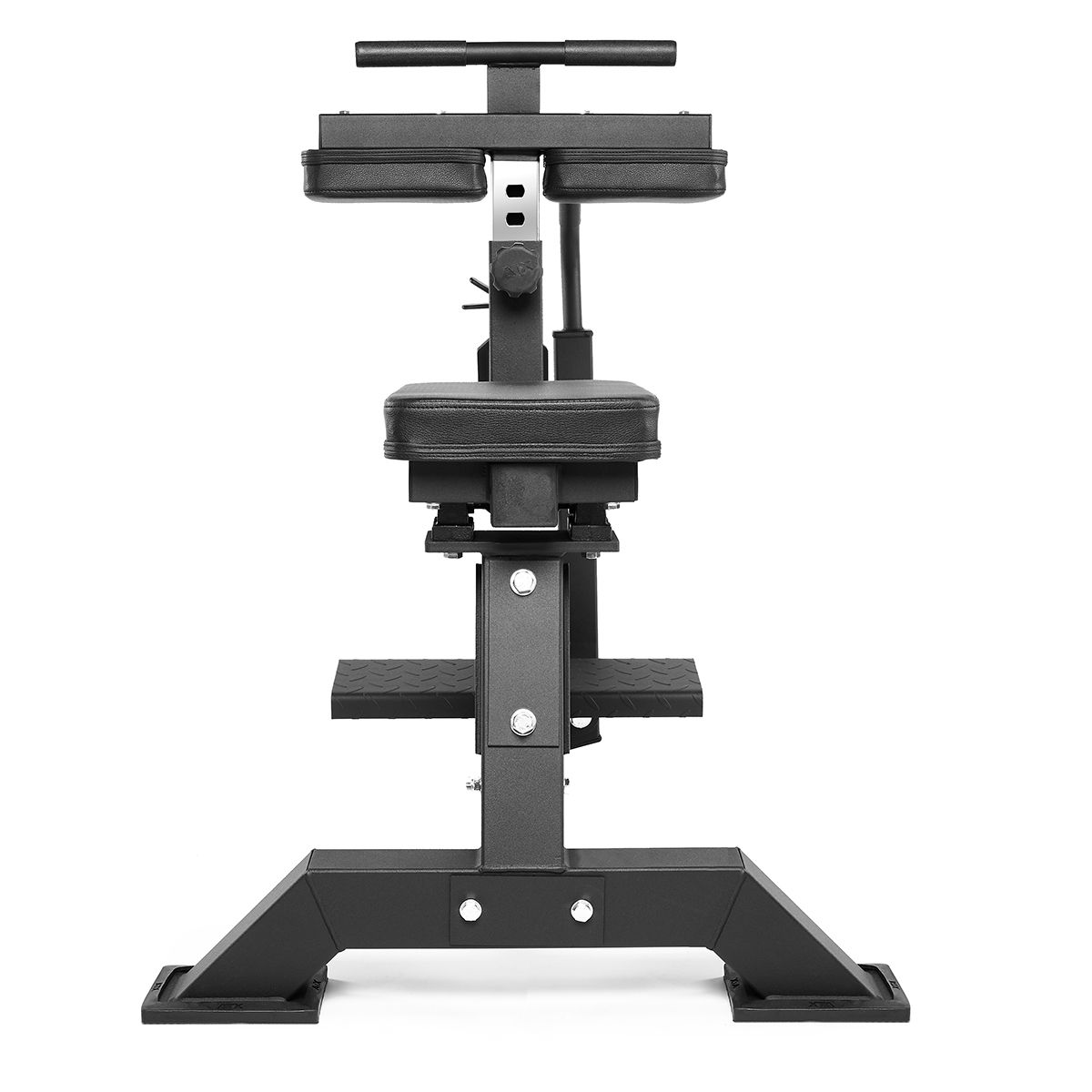 Seated calf raise maskin 135x71 cm, 200 kg kapasitet nærbilde av håndtak