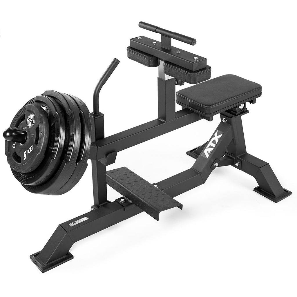 Seated calf raise maskin 135x71 cm, 200 kg kapasitet justeringsmekanisme